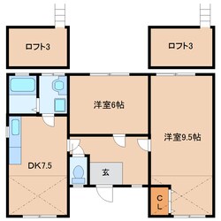 生駒駅 徒歩5分 1階の物件間取画像